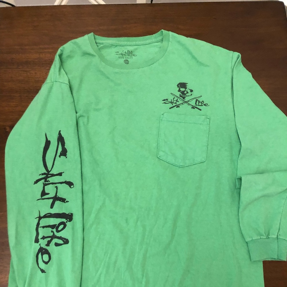 Men’s Salt Life Size Large Chest Pocket Long Sleeve T-Shirt
